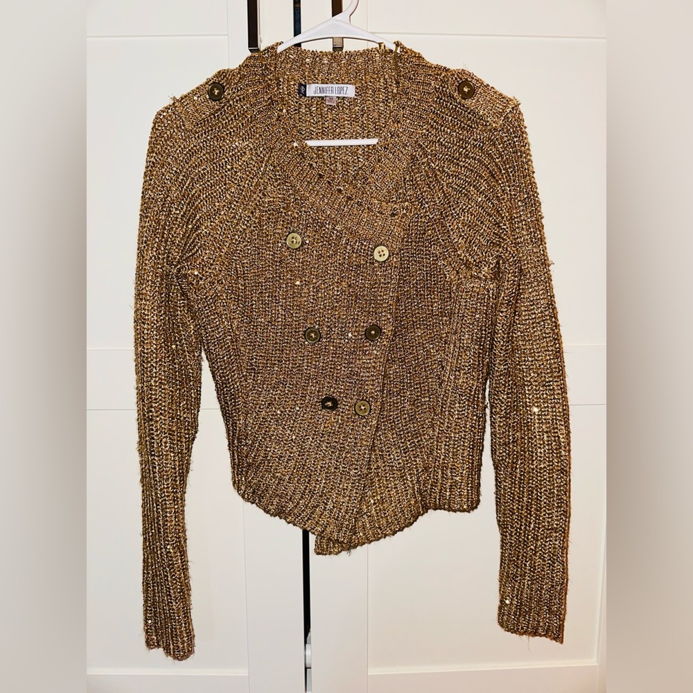 🆕Jeniffer Lopez Gold Sweater